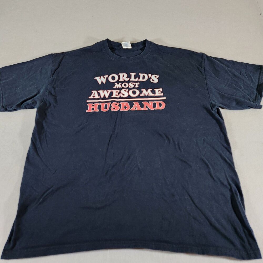 World's Most Awesome Husband Blue T-Shirt XL